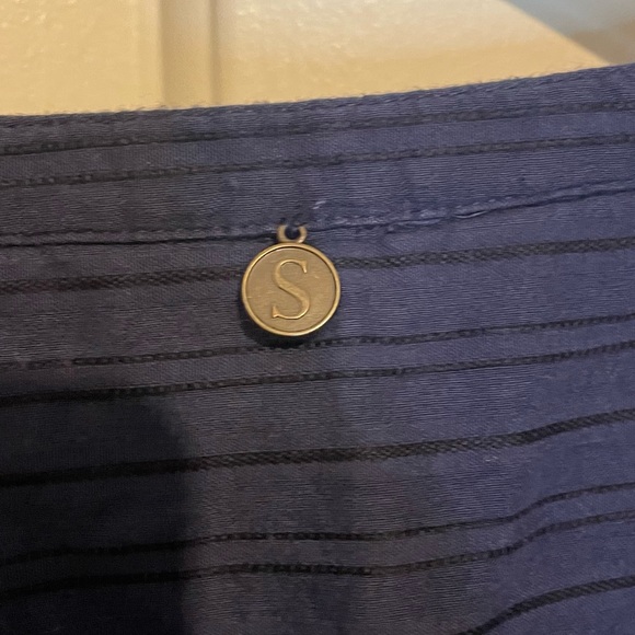 Soft Surroundings | Navy Blue Fish Embroidered Beaded Top - Picture 6 of 6